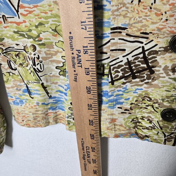 Christopher & Banks Jacket L Multicolor Button Front Long Sleeve Cotton Stretch - Picture 11 of 13